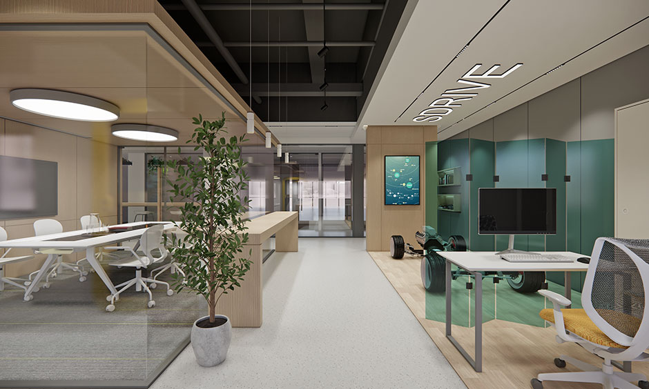650平方天津企业办公室装修-办公室···